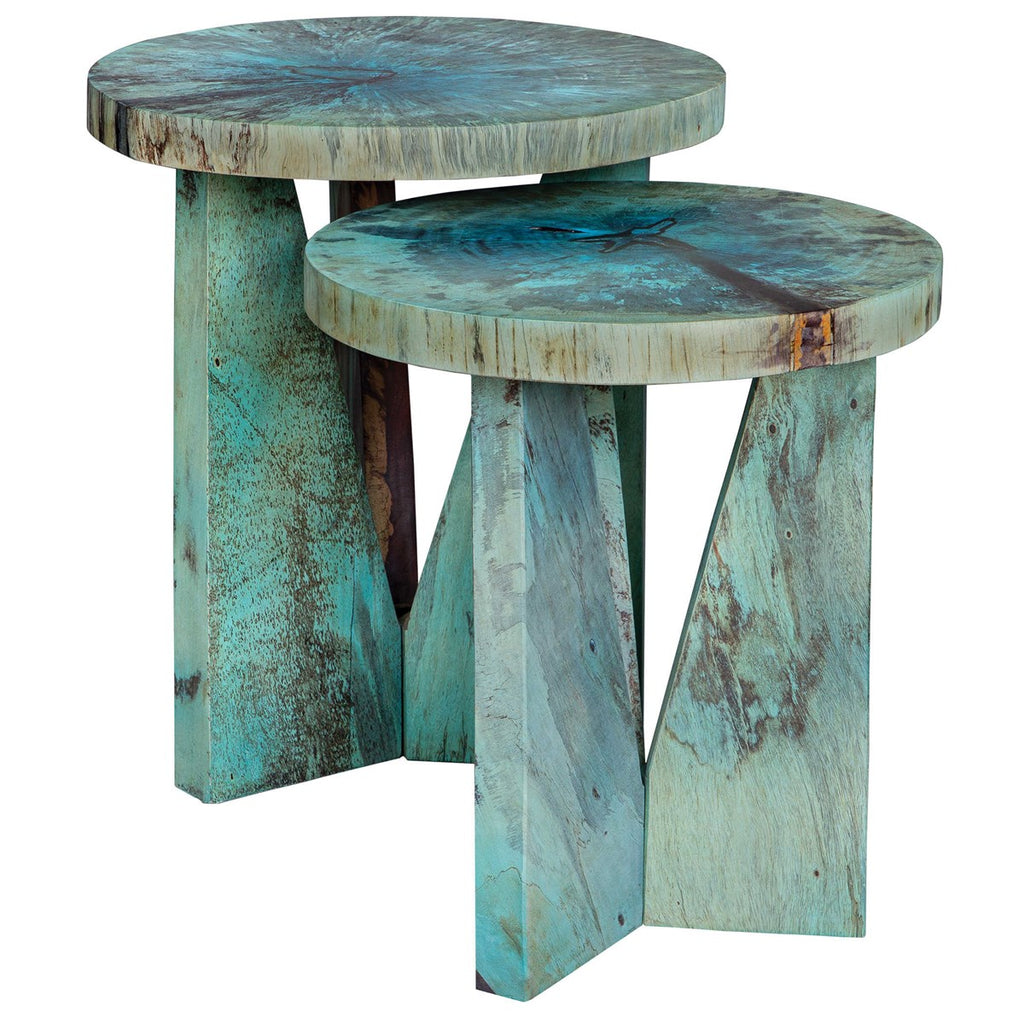 Nadette Nesting Table by Uttermost in blue