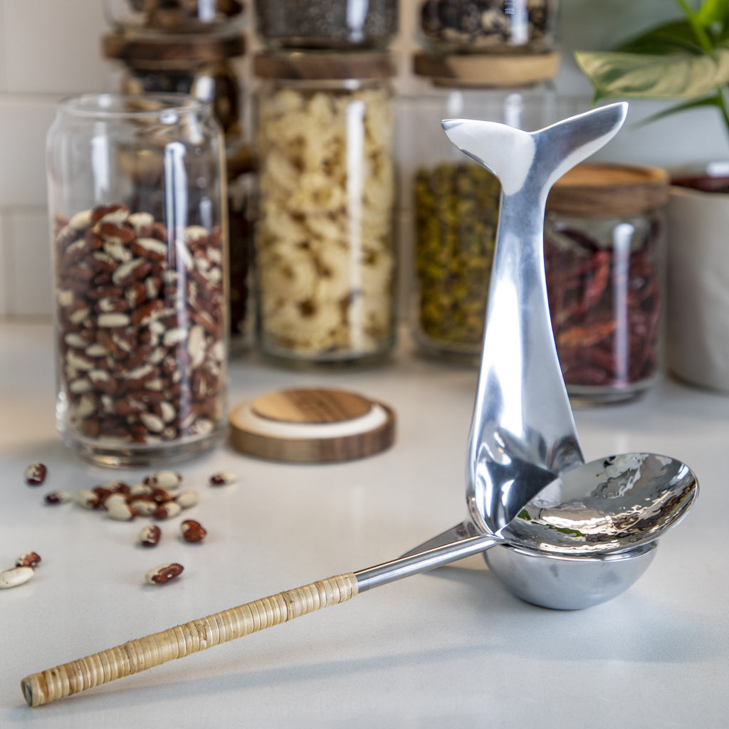 Polished Aluminum Whale Spoon Rest
