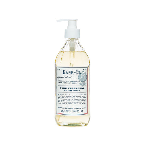 16 oz Pure Vegetable Hand Soap by Barr-Co. Original Scent - blend of milk, oatmeal, vanilla and vetiver 
