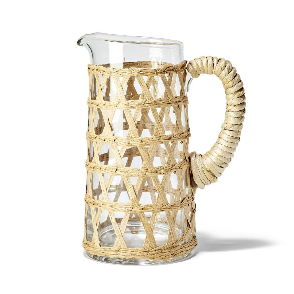 Island Chic Hand-Woven Lattice Pitcher by Two's Company