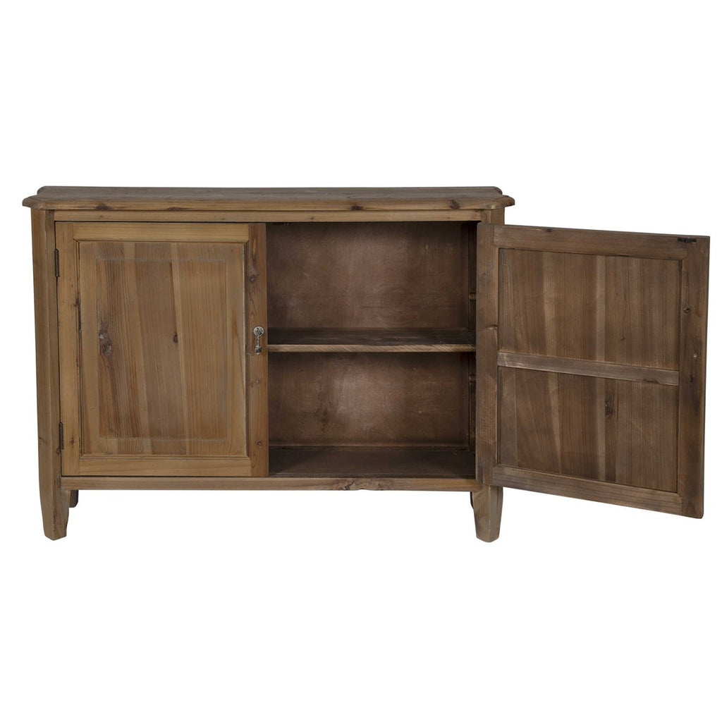 Uttermost Altair 2 door wood cabinet adjustable shelf inside view
