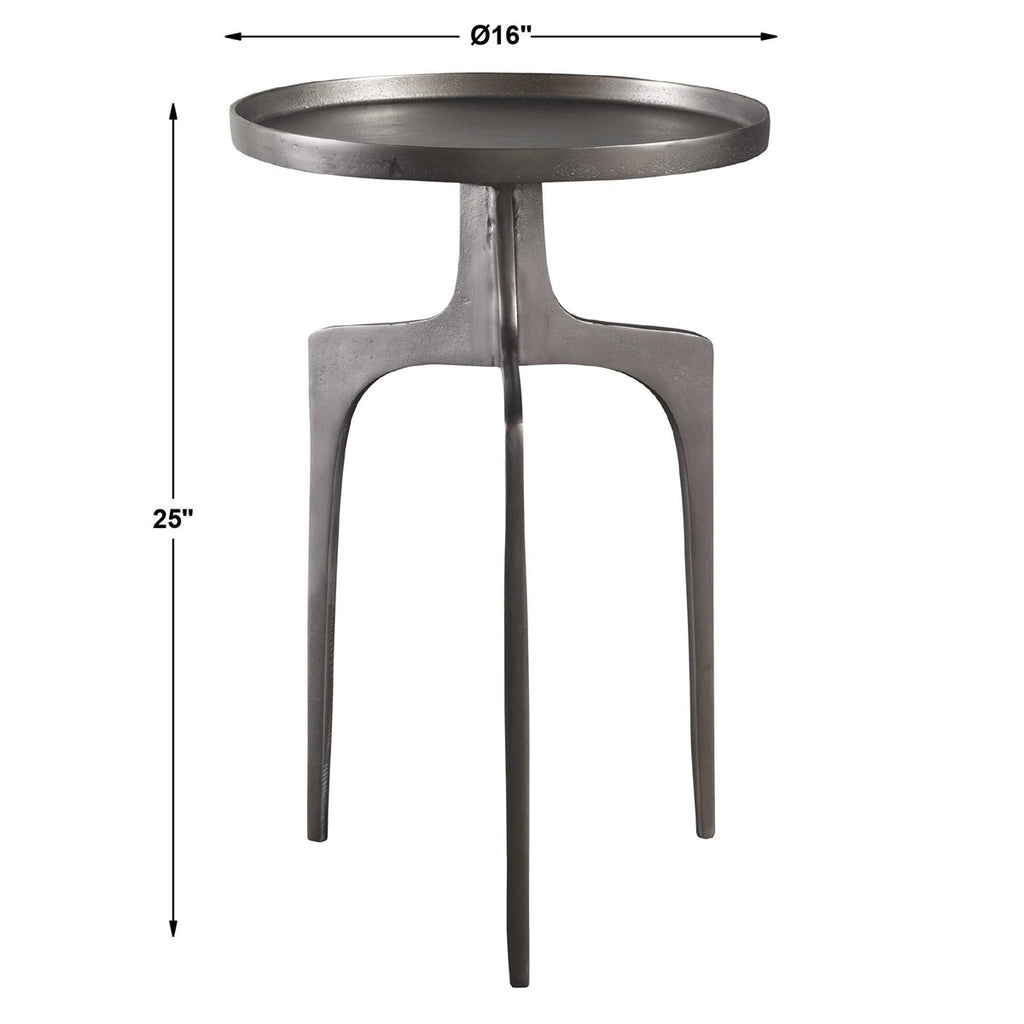 Kenna Nickel Accent Table by Uttermost measurements