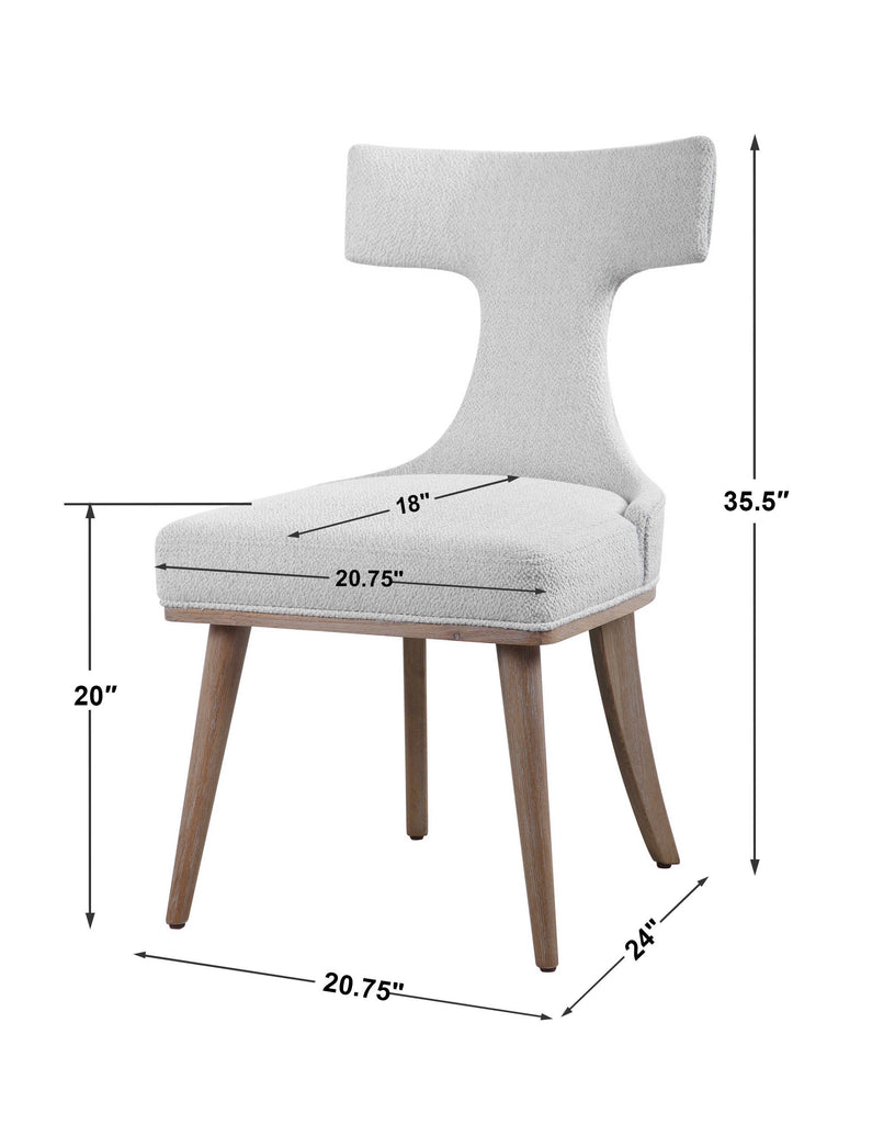 Klismos Accent Chairs by Uttermost #23561 measurements
