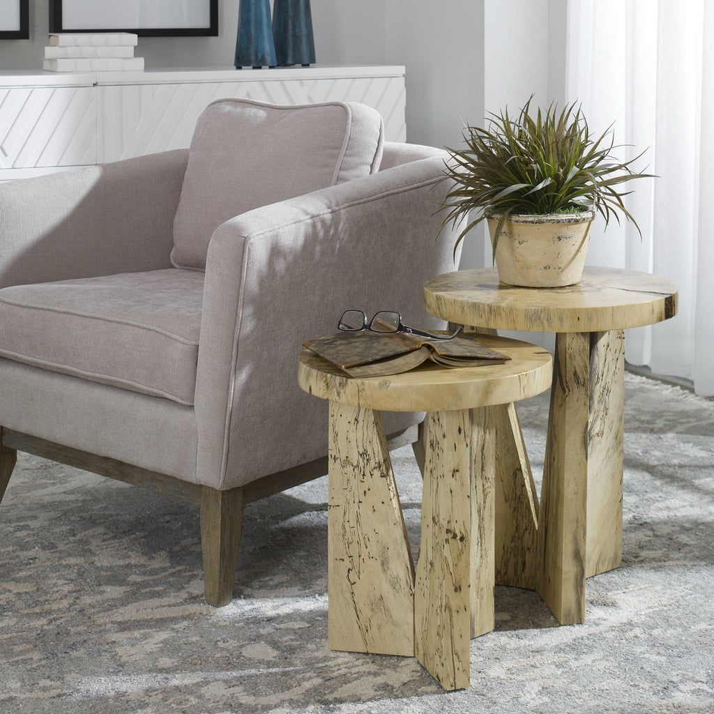 Nadette Nesting Table by Uttermost natural room setting view