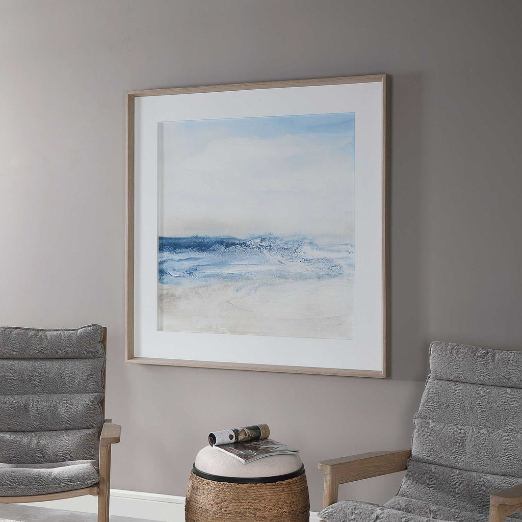 Surf and Sand Framed Print | Uttermost #41621 Artwork by Chris Paschke. room view
