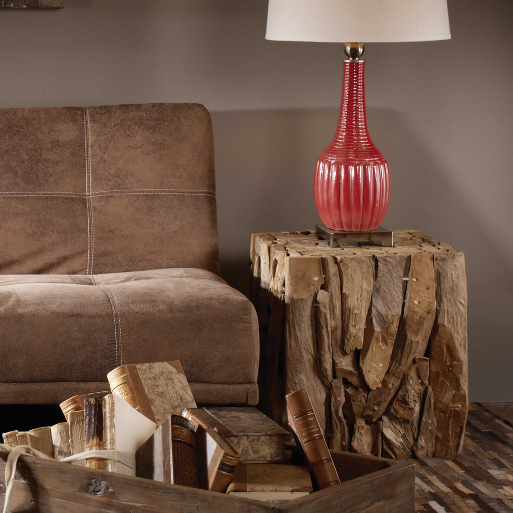 Teak Root Bunching Cube by Uttermost side table