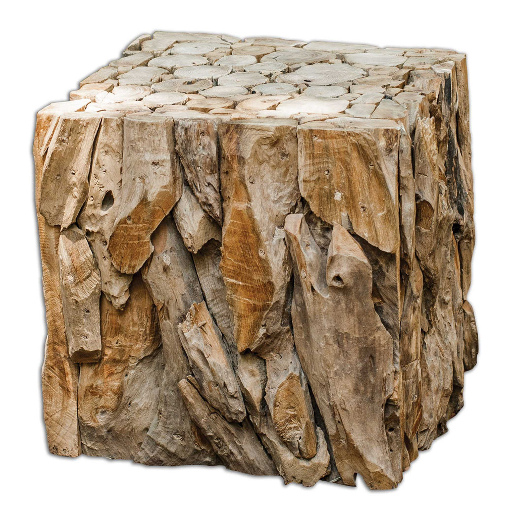 Teak Root Bunching Cube by Uttermost